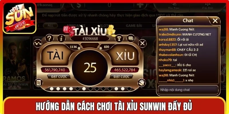 Hướng dẫn cách chơi tài xỉu Sunwin đầy đủ
