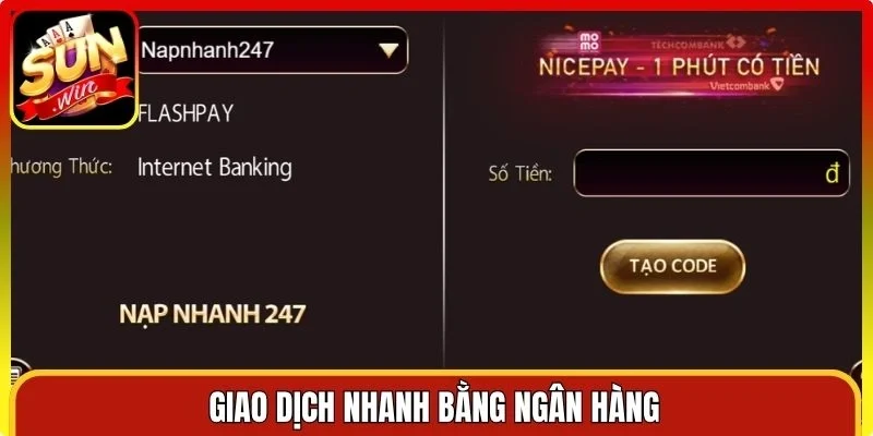 Giao dịch nhanh bằng ngân hàng
